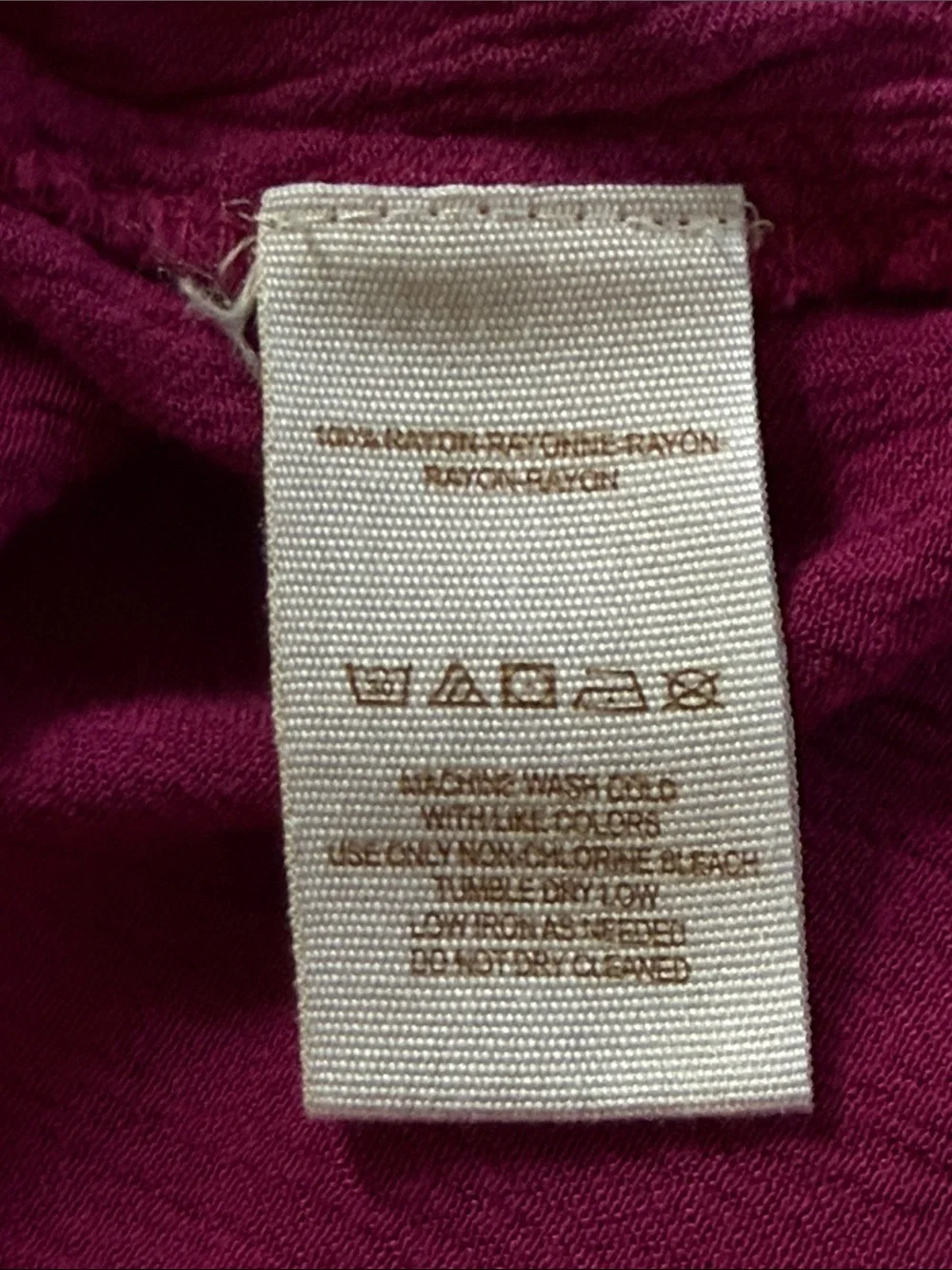 Free People New Romantics Magenta High-Low Button Tunic Top XS Fuchsia Boho